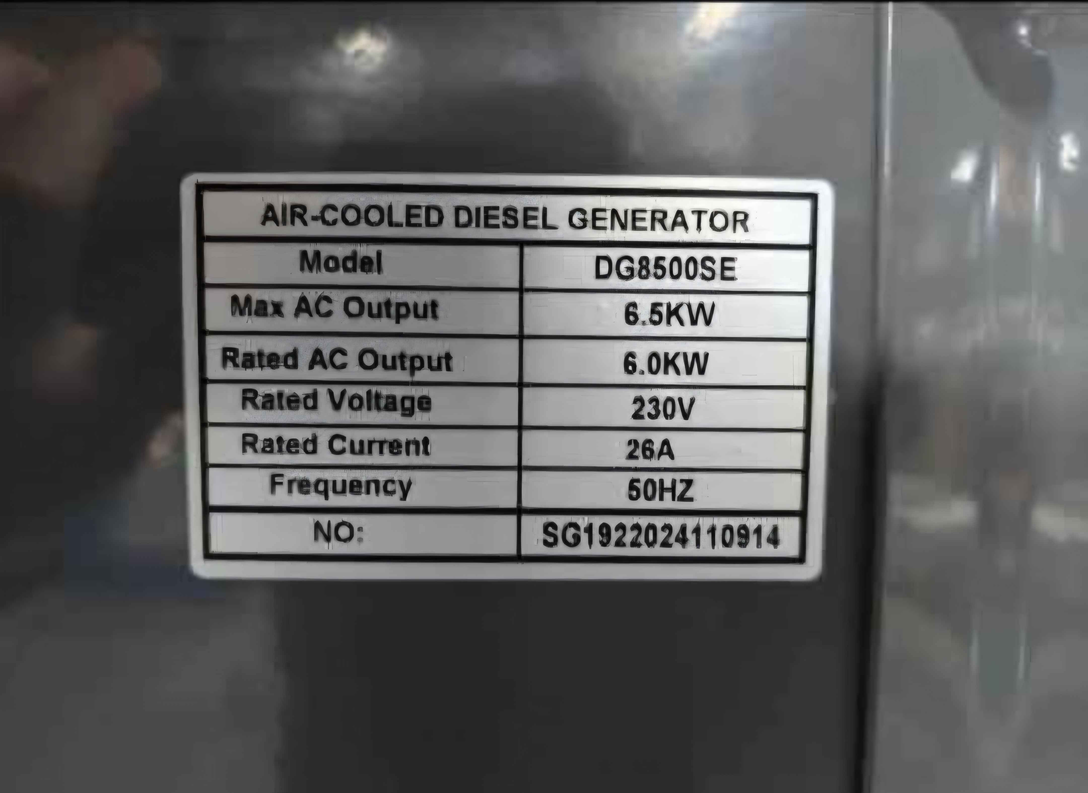 LIVRAISON OFFERTR Générateur diesel silencieux 6 kW 230V – DG8500SE — visuel 3