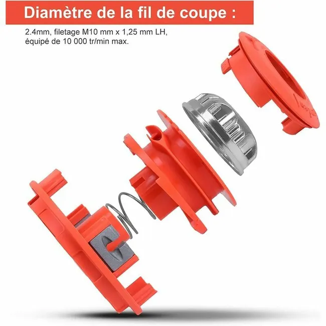 TÊTE DE DÉBROUSSAILLEUSE REMBOBINABLE M10 X 1,25 — visuel 4