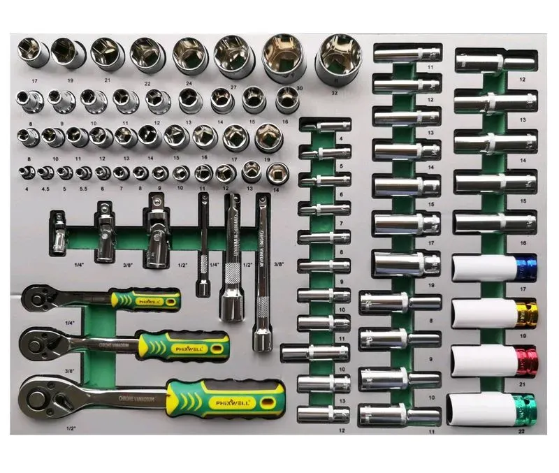 Servante Verte 7 tiroirs pleins d'outillages PHIXWELL — visuel 9