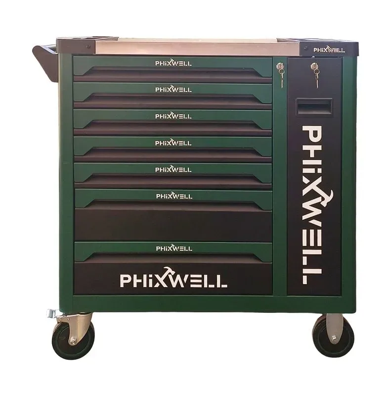 Servante Verte 7 tiroirs pleins d'outillages PHIXWELL — visuel 12