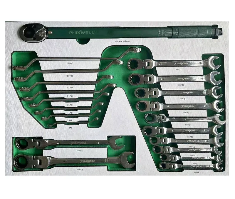 Servante Verte 7 tiroirs pleins d'outillages PHIXWELL — visuel 10