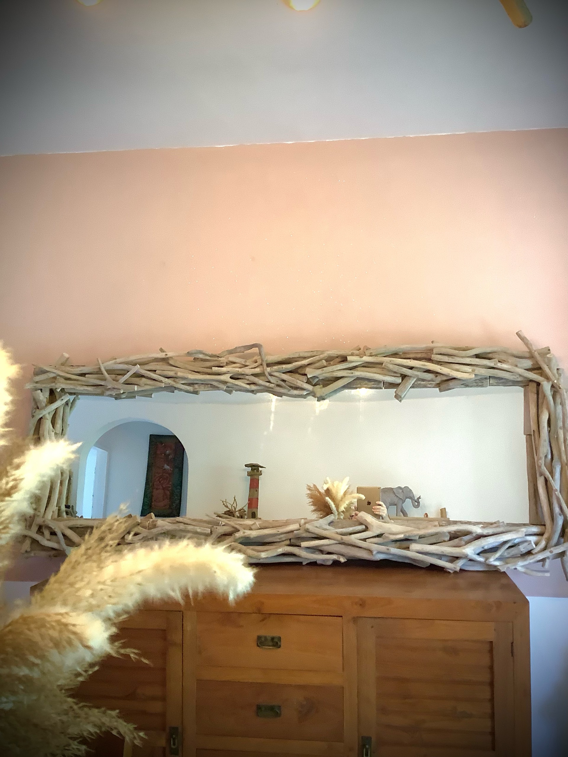 miroir bois flotté XXL 200 x 80 cm. DESTOCKAGE — visuel 5