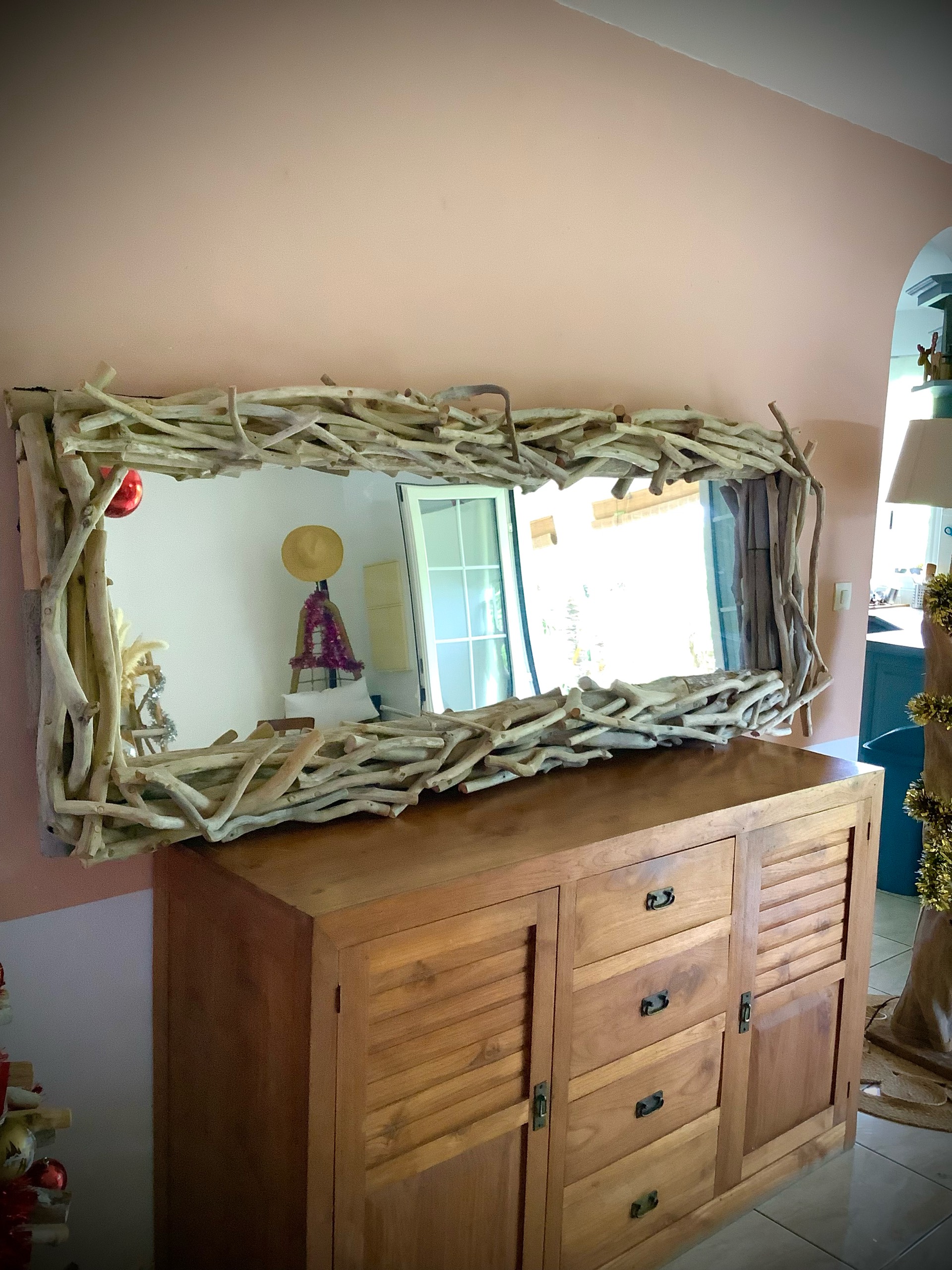 miroir bois flotté XXL 200 x 80 cm. DESTOCKAGE — visuel 10