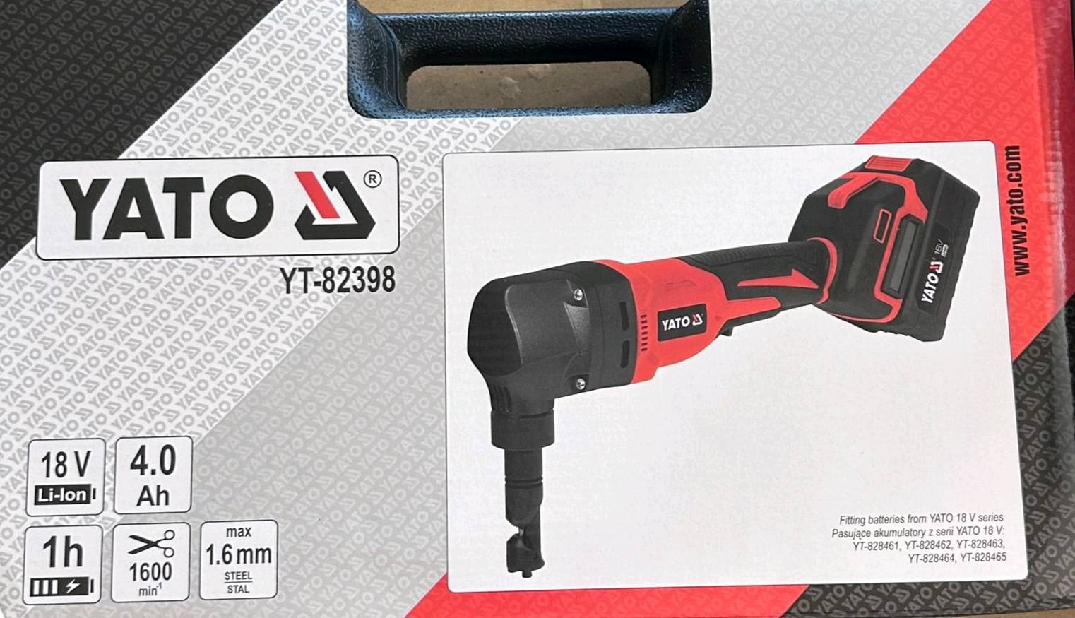 YATO Grignoteuse 18V Li-Ion 4.0 Ah - Coupe tôle 1,6 mm — visuel 3