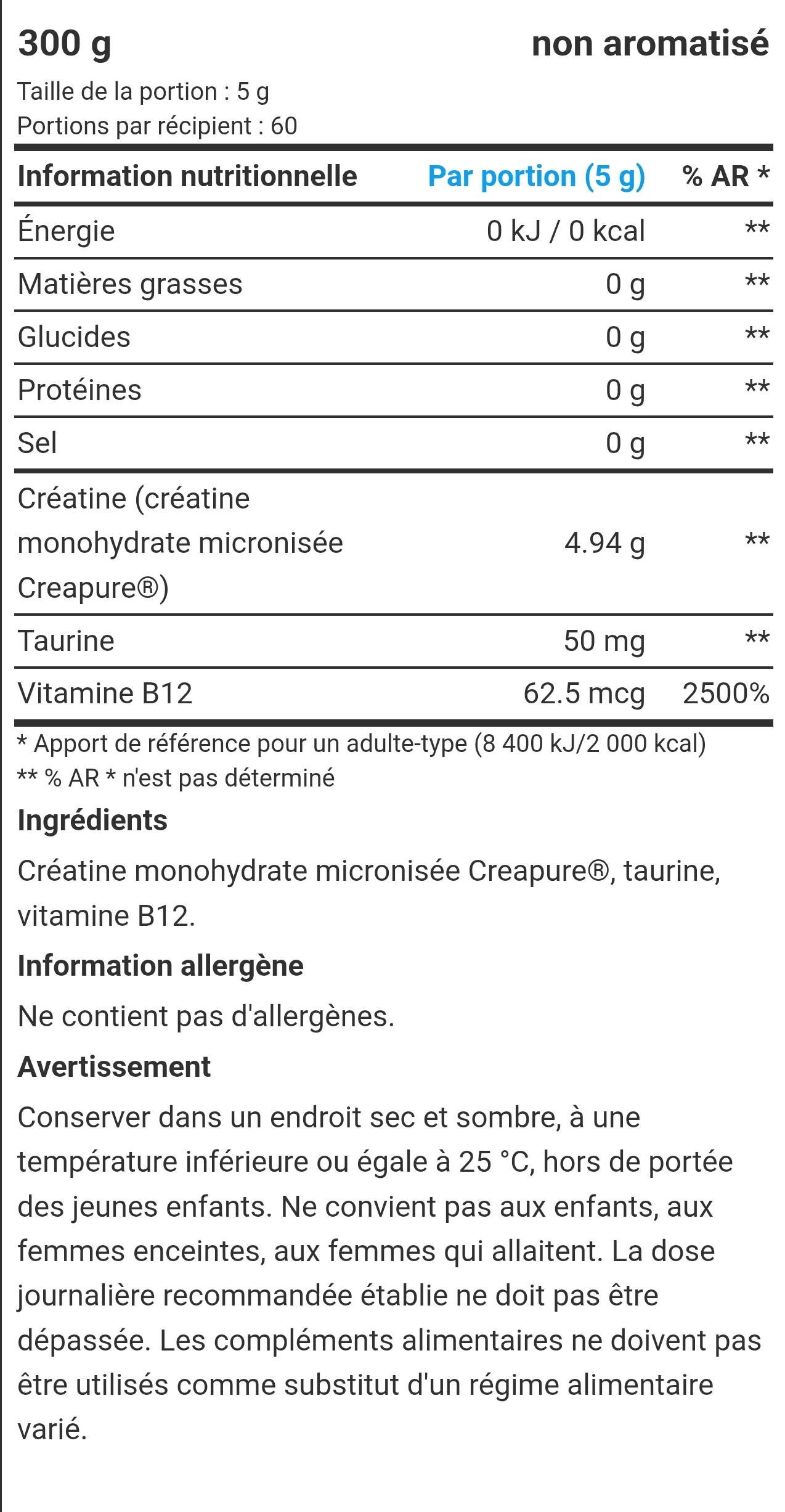 Gaspari Nutrition Creatine - créatine monohydrate 100% micronisée Creapure® — visuel 2