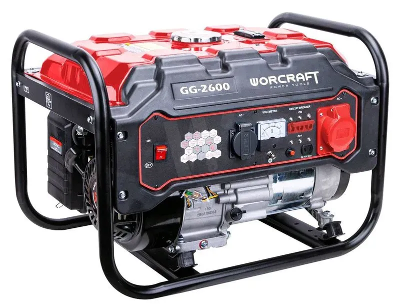Groupe électrogène NEUF worcraft 2,6kw/h sortie 230v et 380v réservoir essence 15 Litres