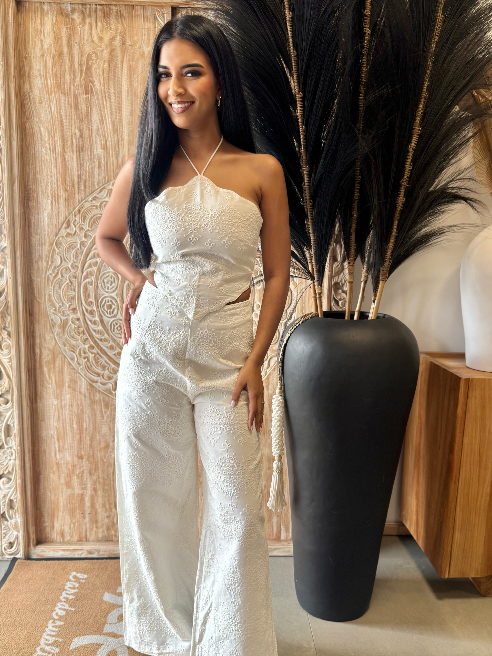 Ensemble pantalon broderie anglaise  — visuel 1
