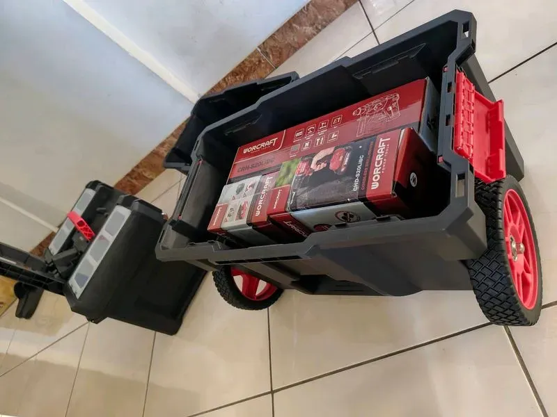 5 outils + 2 batteries 4ah+ 1 batterie 2ah+ chargeur double et chariot — visuel 13