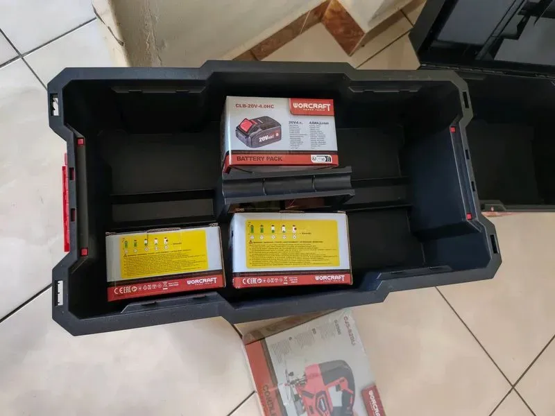5 outils + 2 batteries 4ah+ 1 batterie 2ah+ chargeur double et chariot — visuel 7