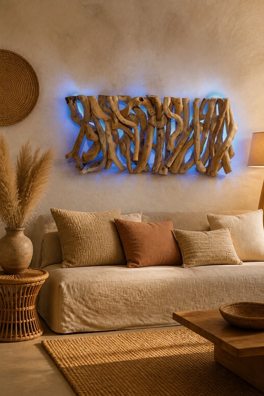 tableau de et en bois flotté lumineux — visuel 2