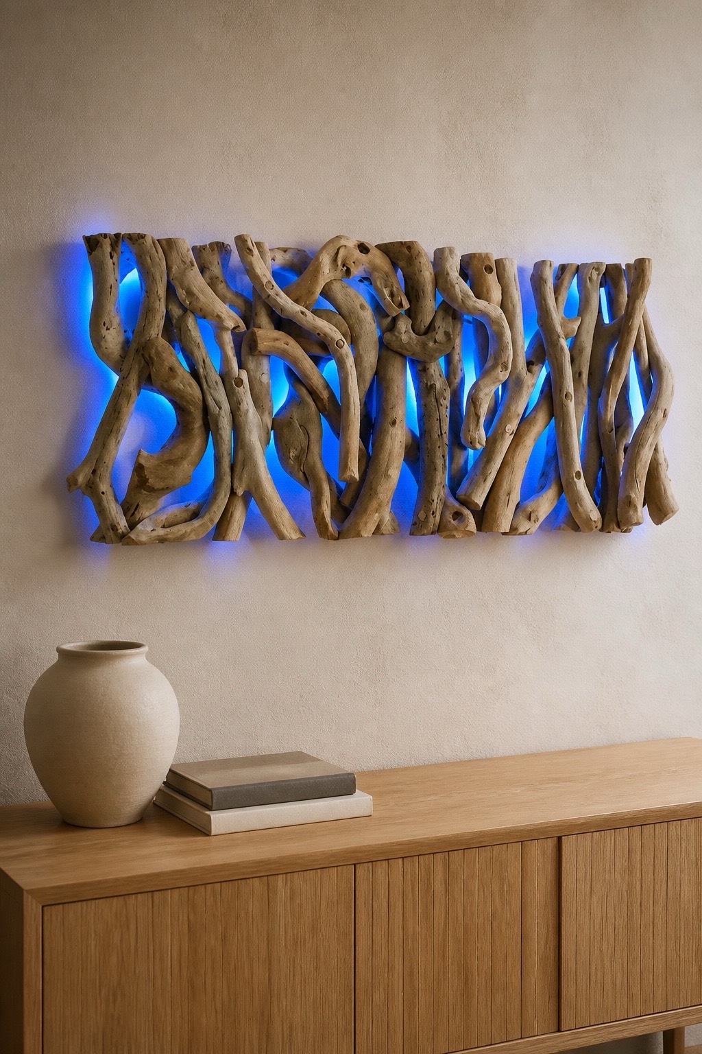 tableau de et en bois flotté lumineux — visuel 4