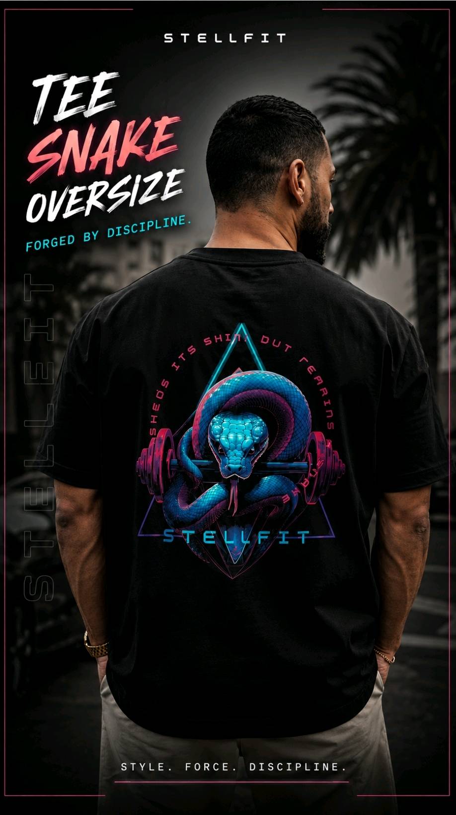 Tee shirt oversize SNAKE by stellfit — visuel 1