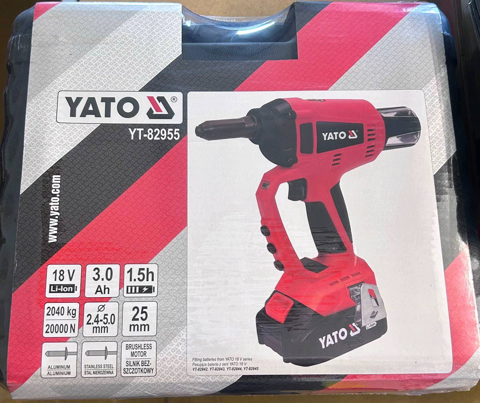 Pince à riveter sans fil YATO 18V Brushless 3,0 Ah 2,4-5,0 mm — visuel 2