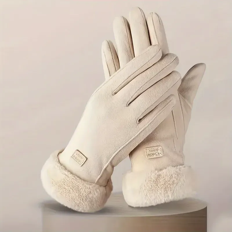 gants confortable pour écran tactile avec doublure en peluche