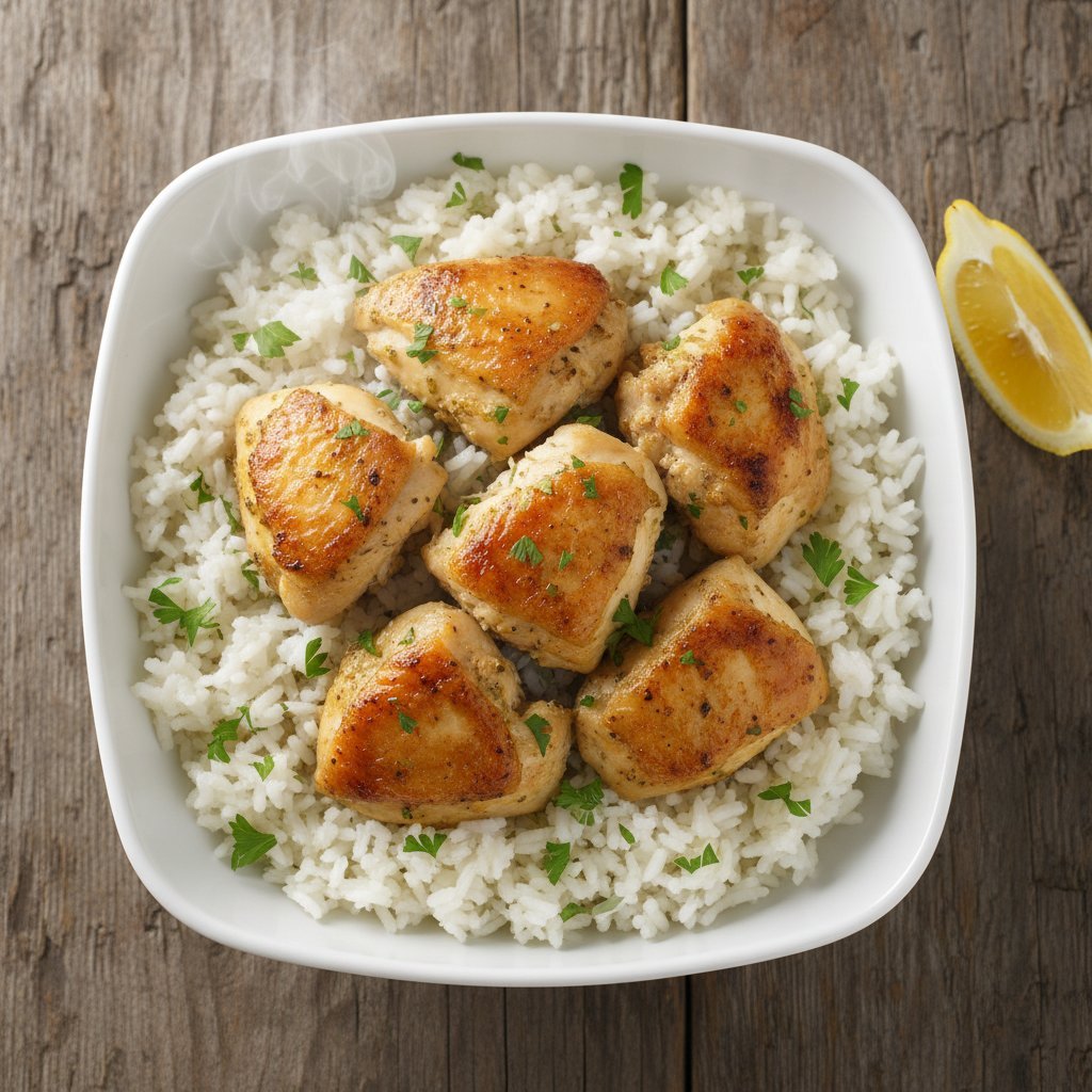 Zesty Lemon Herb Chicken & Rice Power Bowl