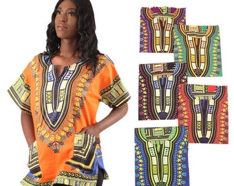 Orange Dashiki Shirt