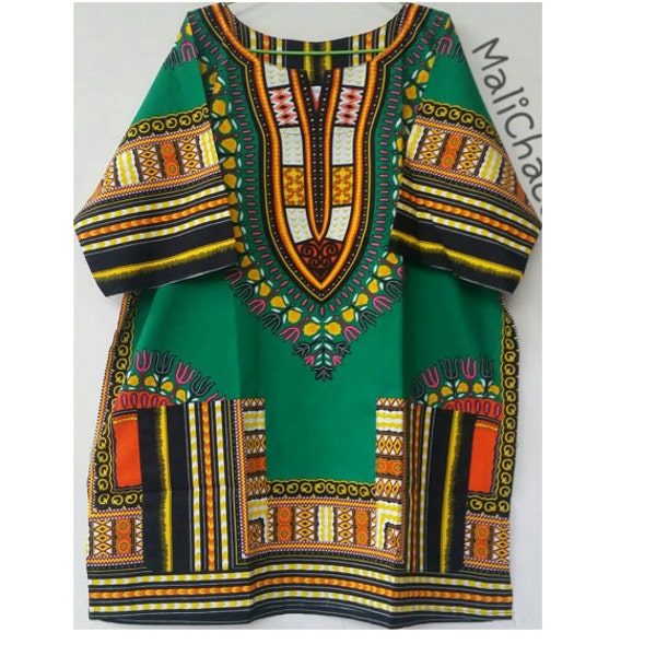 Green Dashiki Shirt