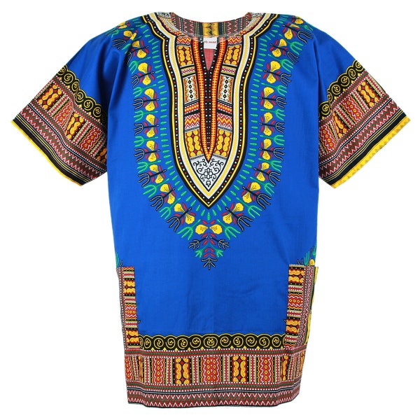 Blue Dashiki Shirt