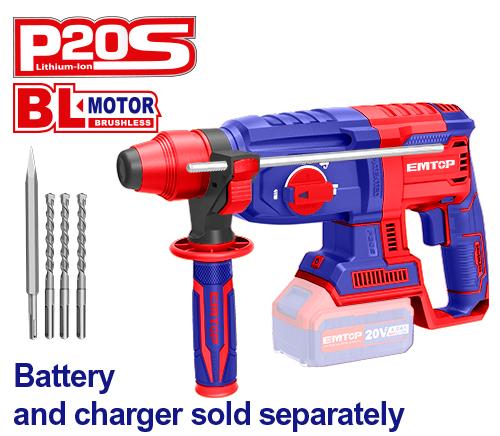Ciocan rotopercutor 20v fara acum. sds plus brushless emtop