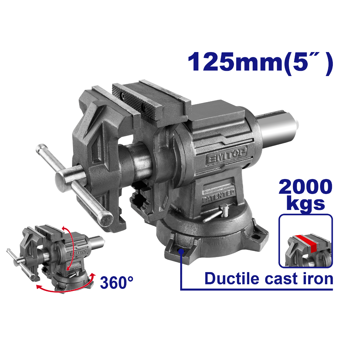 Menghina de banca multifunctionala 125 mm emtop