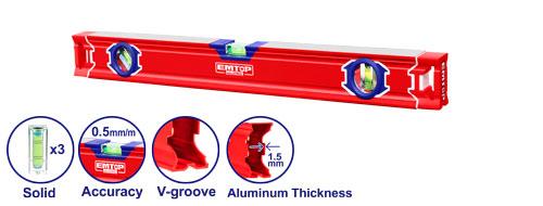Nivela aluminiu 3 pozitii 40cm emtop