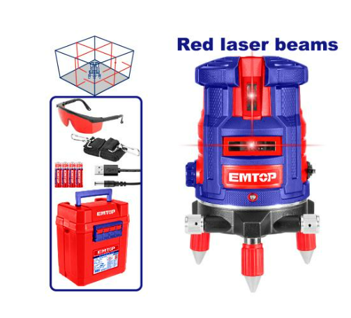 Nivela lase multi-line 0-30m rosii emtop