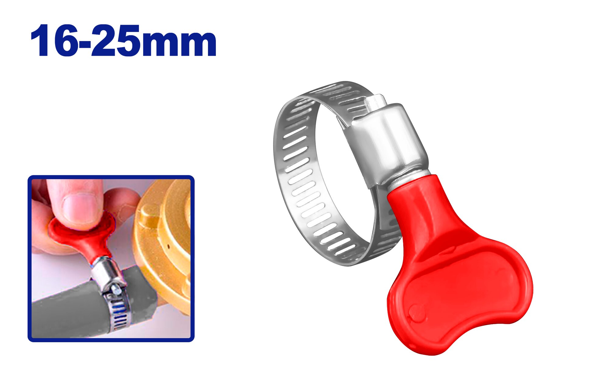 Colier metalic fluture reglabil 16-25 mm, 8 mm, emtop Thumbnail 1