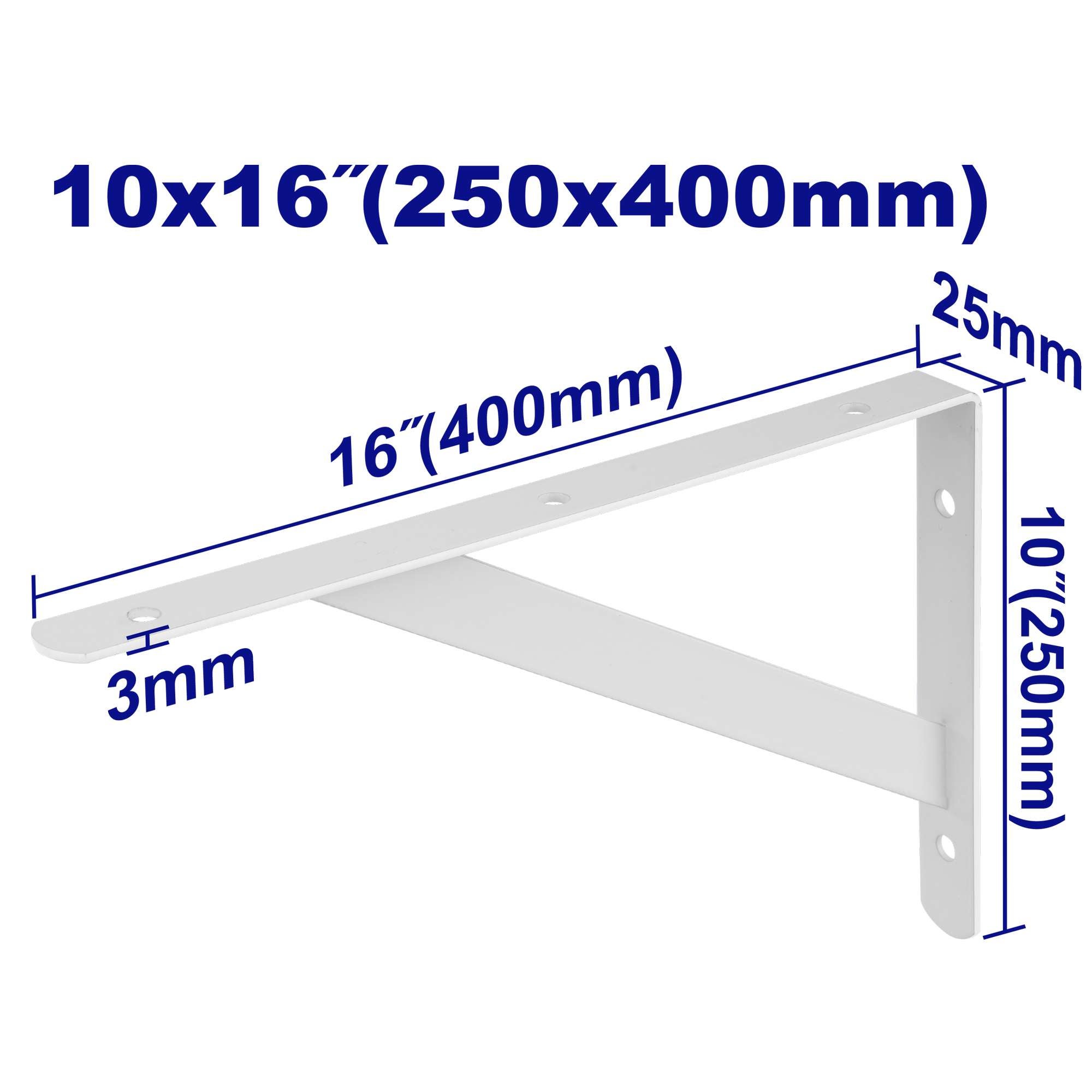 Consola raft  40*25 cm, 3mm, max 100  kg/pereche, 1 buc, emtop Thumbnail 1