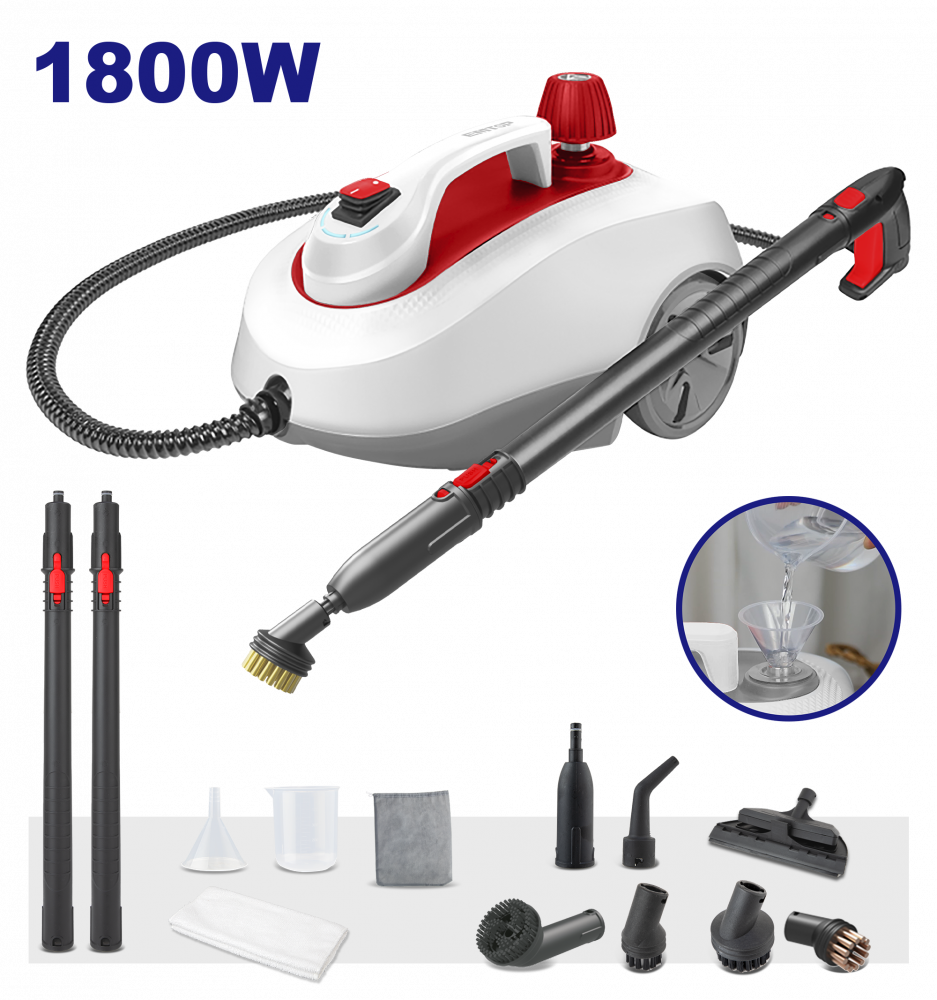 Curatator cu aburi 1800w, rezervor 1.3l, max 5 bar emtop