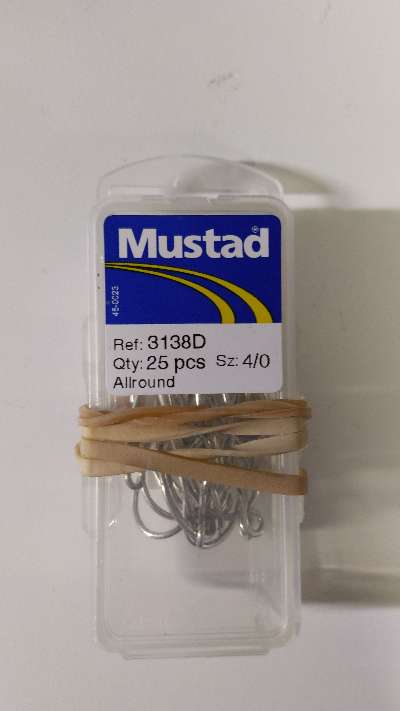 Mustad 3138D Fiskekrokar 25 st - 50 kr