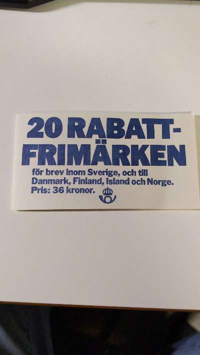 Rabattfrimärken 20-pack - Övrigt till salu i Sävsjö för 36 kr Rabattfrimärken 20-pack - Övrigt till salu i Sävsjö för 36 kr