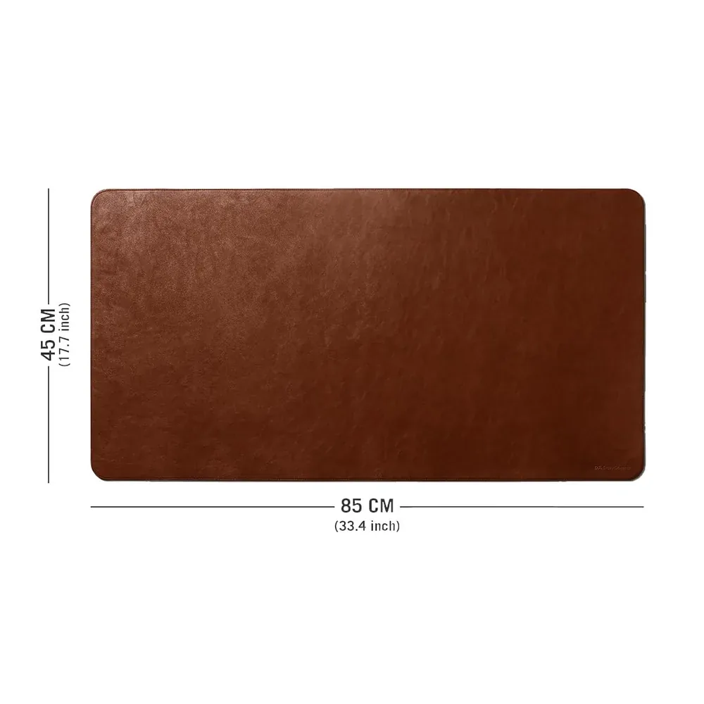 Large Vegan Leather Desk Mat - Tan — image 2