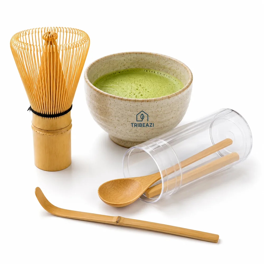 Traditional Bamboo Matcha Whisk Set - Chasen, Chashaku and Spoon — image 2