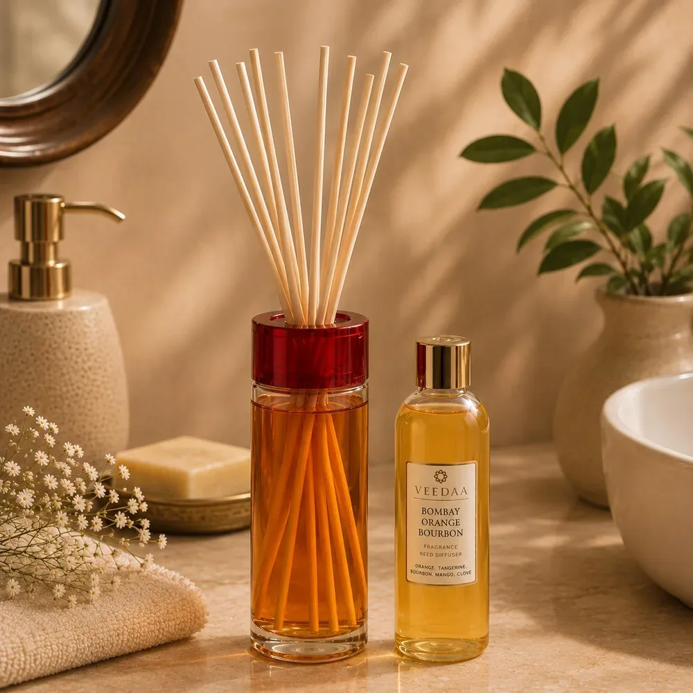 Bombay Orange Bourbon Ginza Reed Diffuser Set