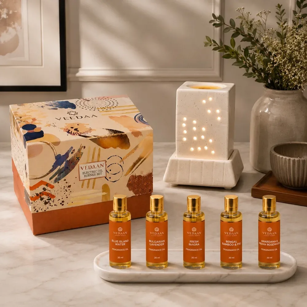 Restful Sleep Electric Oil Burner Set - 5 Fragrance Oils