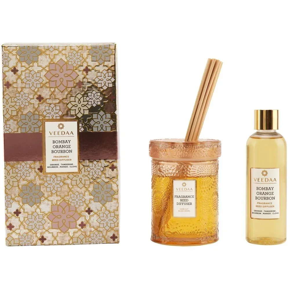 Bombay Orange Bourbon Classic Reed Diffuser Set