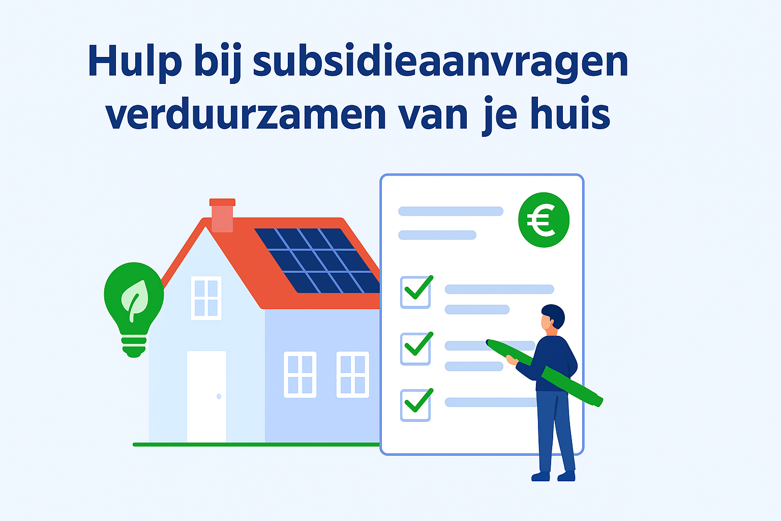 Illustratie van subsidieaanvraag