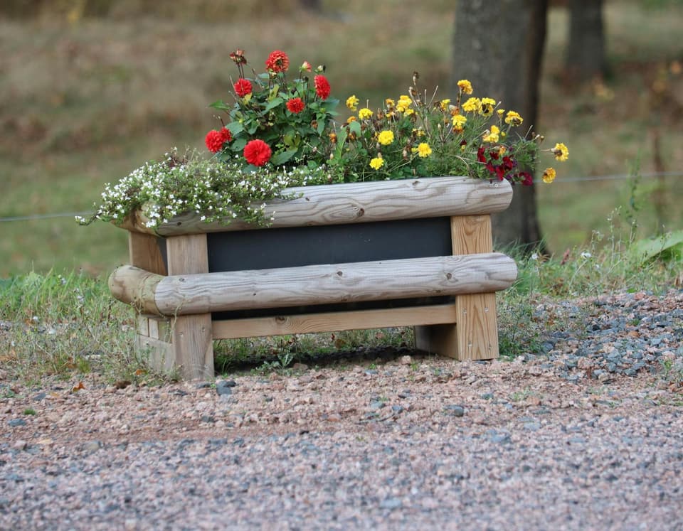 Fence-Mounted Flower Box