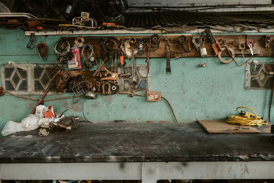Home Office Desk with Divider