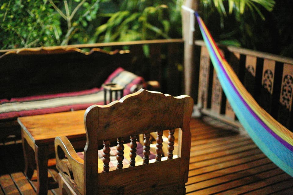 Wood Deck with Railing