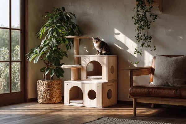 3段キャットタワーのDIY設計図