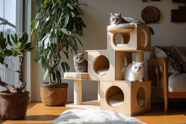 多頭飼い用キャットタワーのDIY設計図