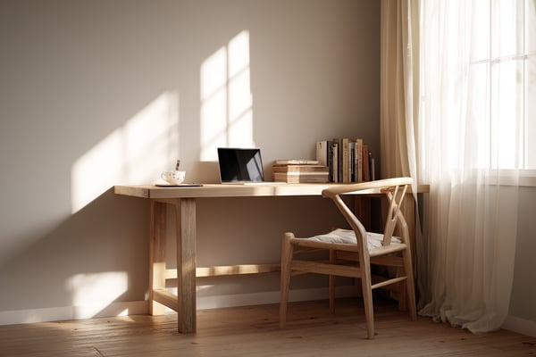 在宅勤務デスク（仕切り付き）のDIY設計図