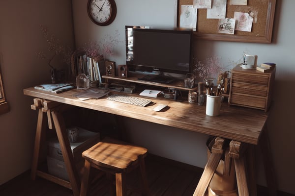 2段デスク（ロフトタイプ）のDIY設計図