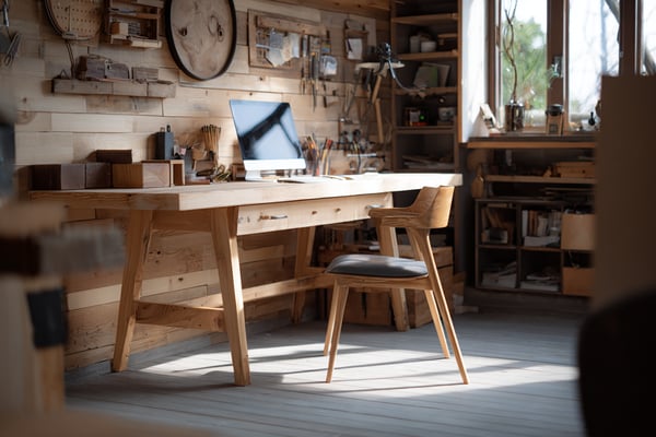 L字型デスクのDIY設計図