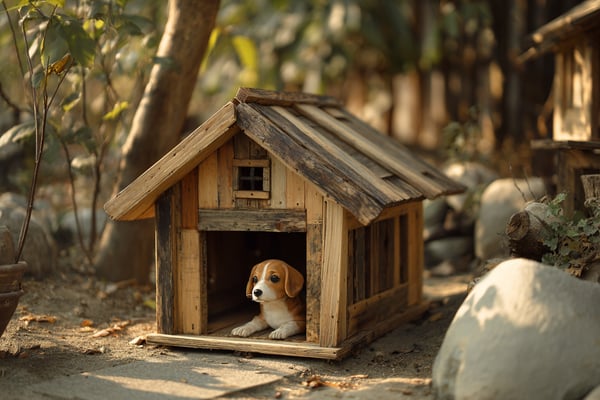 中型犬用犬小屋のDIY設計図