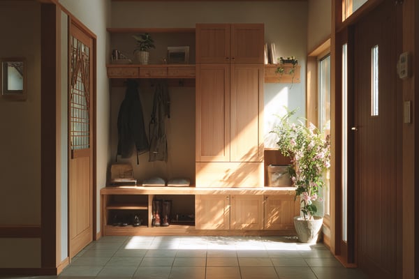 スツール付き収納のDIY設計図