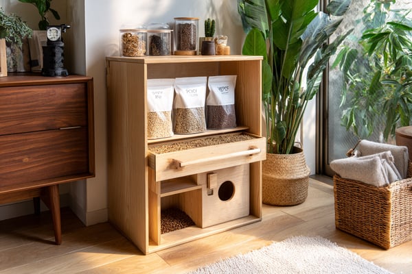 猫砂ボックス収納キャビネットのDIY設計図