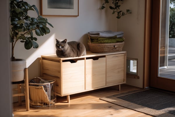 ペット用品ラックのDIY設計図