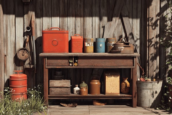 灯油缶収納ラックのDIY設計図